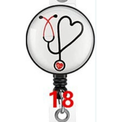 Wholesale Easy Pull Button Nurse Retractable Badge Scroll ABS Keychain